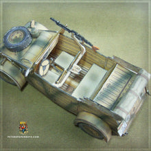 Load image into Gallery viewer, WW2 Kübelwagen typ 82 Camo2 Dunkelgelb – BMW R75 Dunkelgelb Sidecar
