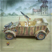 Load image into Gallery viewer, WW2 Kübelwagen typ 82 Schwartzgrau Camo3 – BMW R75 Schwartzgrau Sidecar