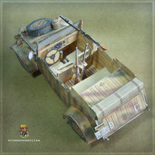 Load image into Gallery viewer, WW2 Kübelwagen typ 82 Schwartzgrau Camo3 – BMW R75 Schwartzgrau Sidecar