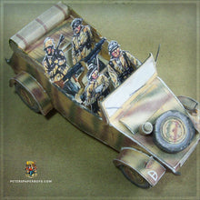 Load image into Gallery viewer, WW2 Kübelwagen typ 82 Schwartzgrau Camo3 – BMW R75 Schwartzgrau Sidecar