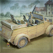 Load image into Gallery viewer, WW2 Kübelwagen typ 82 Camo2 Dunkelgelb – BMW R75 Dunkelgelb Sidecar