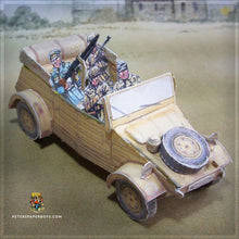 Load image into Gallery viewer, WW2 Kübelwagen typ 82 Camo2 Dunkelgelb – BMW R75 Dunkelgelb Sidecar