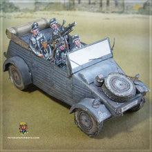 Load image into Gallery viewer, WW2 Kübelwagen typ 82 Schwartzgrau Camo3 – BMW R75 Schwartzgrau Sidecar