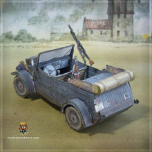 Load image into Gallery viewer, WW2 Kübelwagen typ 82 Schwartzgrau Camo3 – BMW R75 Schwartzgrau Sidecar