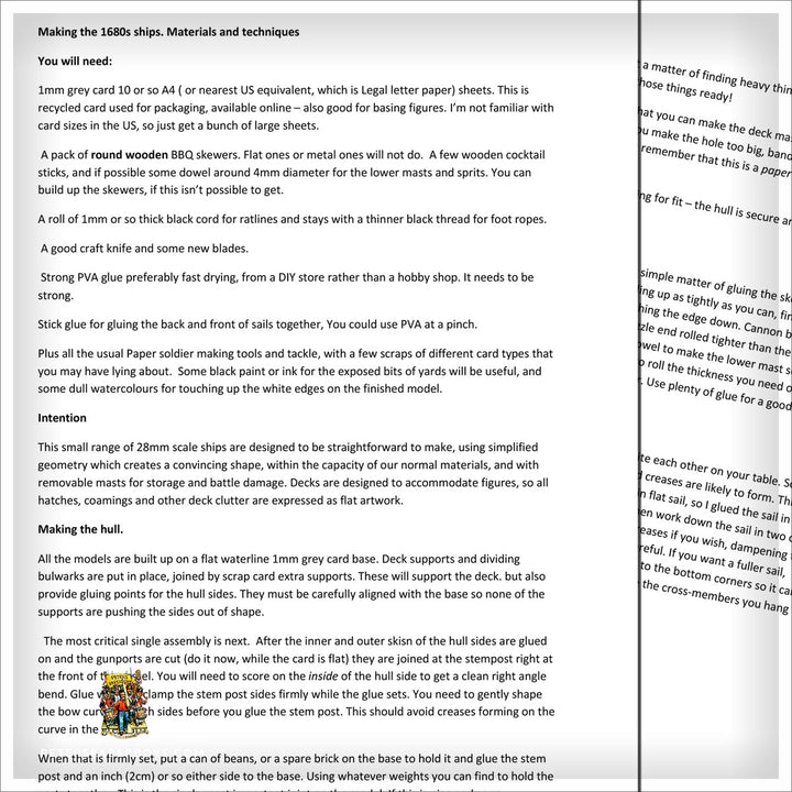 1680s Making Notes for the Ships - Free Download – Peter's Paperboys