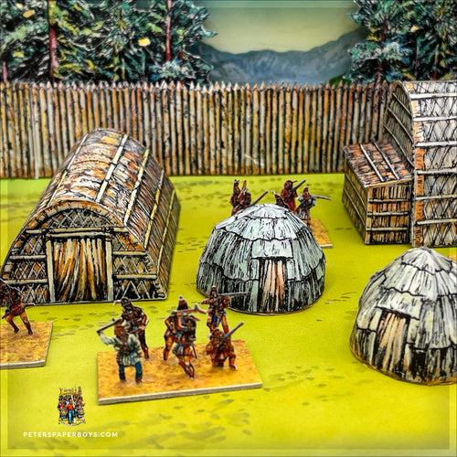 F.I.W. Wigwams, Long Houses & Indian Civilians Bundle 18mm