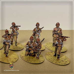 Colonial British Infantry Skirmishers Khaki 28mm