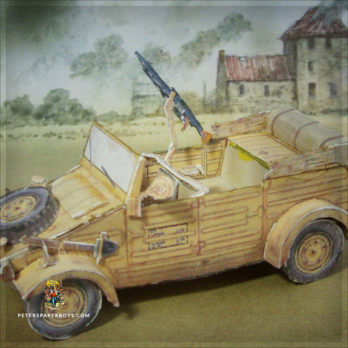 WW2 Kübelwagen typ 82 Camo2 Dunkelgelb – BMW R75 Dunkelgelb Sidecar