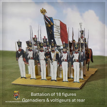 Load image into Gallery viewer, NapFlat France: Line Infantry in Trousers, 1812-15 (18 figures per battalion including eagle)