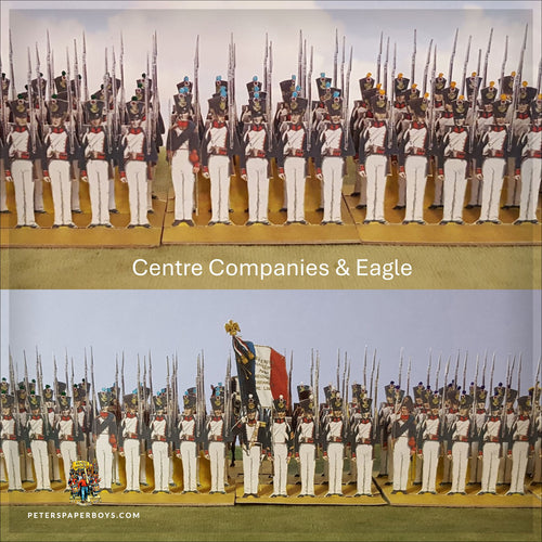 NapFlat France: Line Infantry in Trousers, 1812-15 (15 figures per company including eagle)