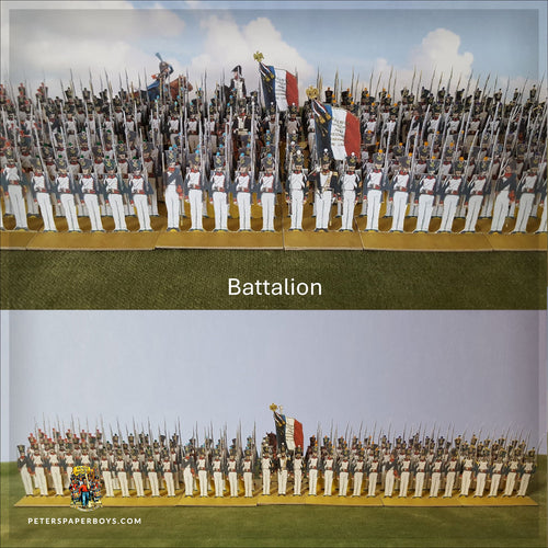 NapFlat France: Line Infantry in Trousers, 1812-15 (15 figures per company, separate eagle)