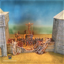 Load image into Gallery viewer, RUS Russian Wooden Fortifications Buildings 28mm