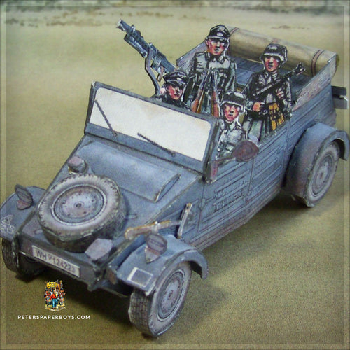 WW2 Kübelwagen typ 82 Schwartzgrau Camo3 – BMW R75 Schwartzgrau Sidecar