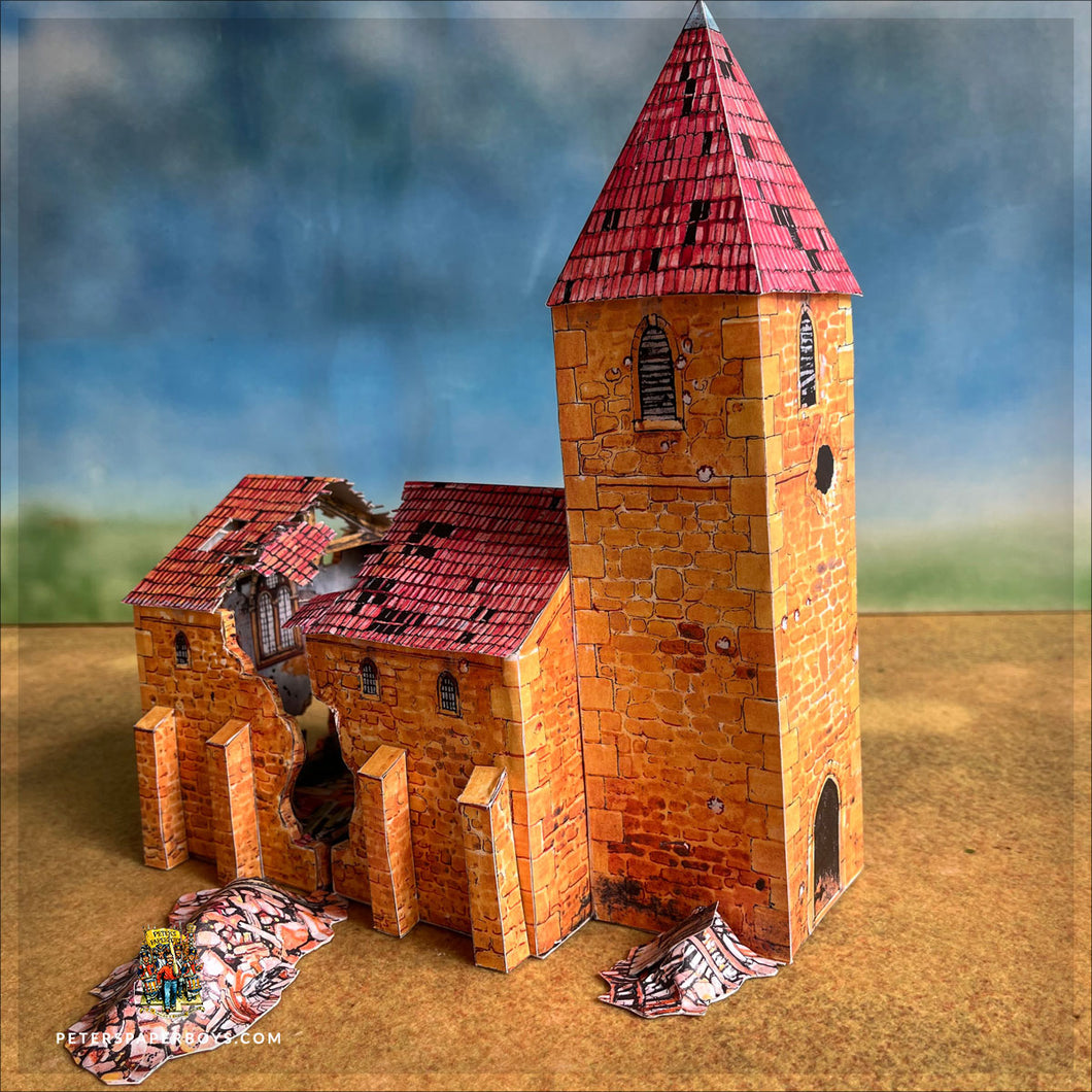 WW2 Ruined Church 28mm