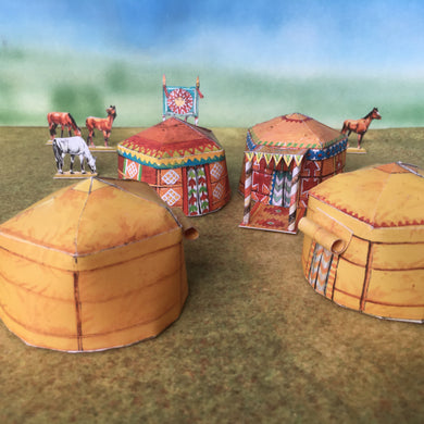 Yurts Plain and Decorated